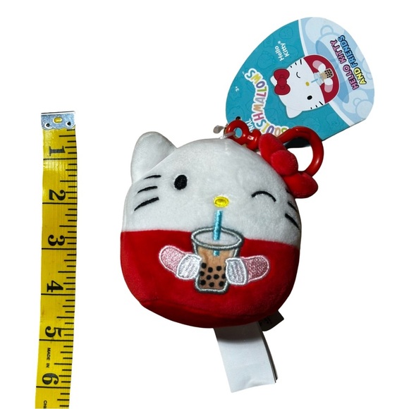 Hello Kitty Boba Sanrio Original Squishmallow 3.5” Clip - Picture 3 of 3